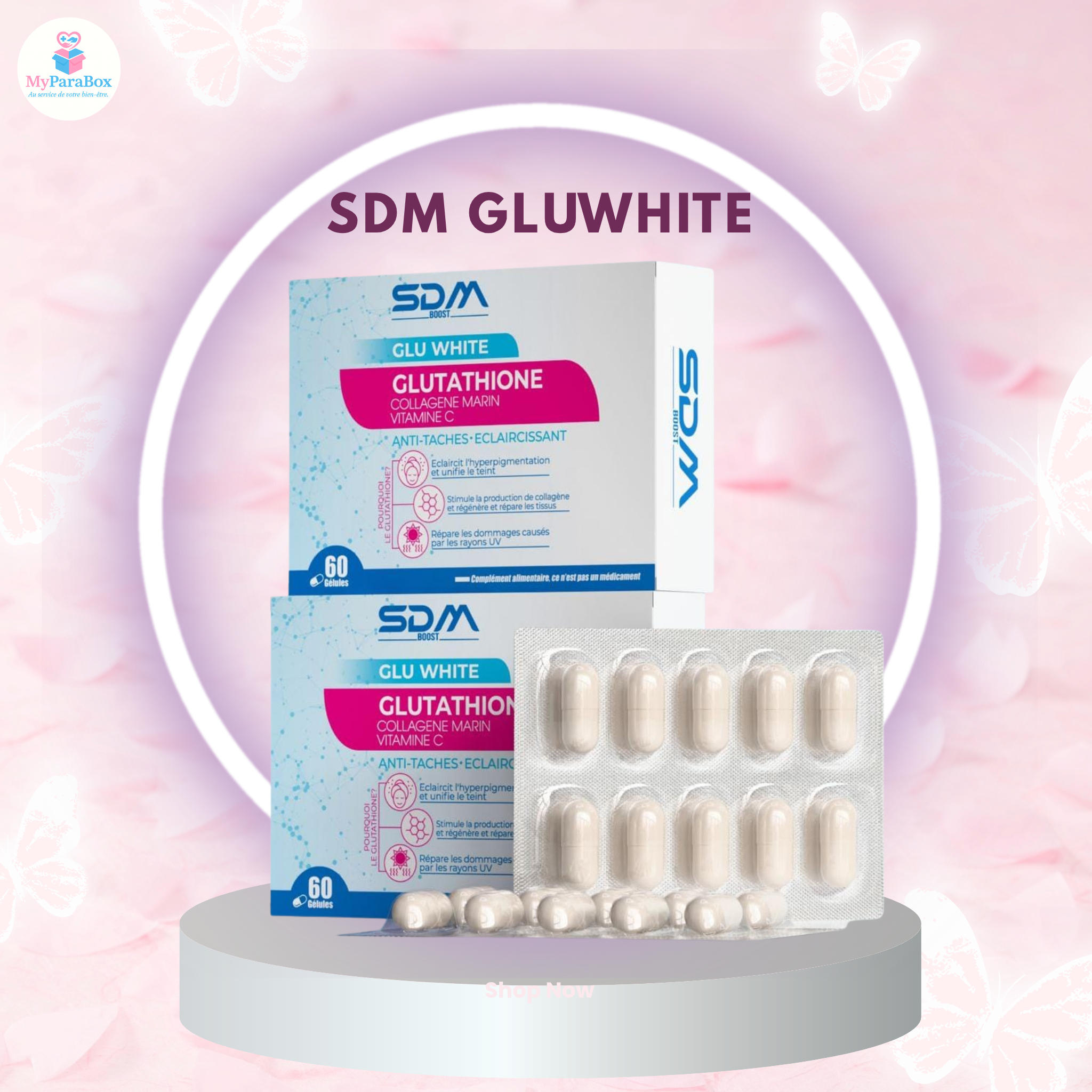 gélule glutathione eclaircissant SDM BOOST GLU WHITE 60 GÉLULES – COMPLÉMENT ALIMENTAIRE ÉC – MyParaBox collection_novità Size:10g Olympia Glutathione Injection 200