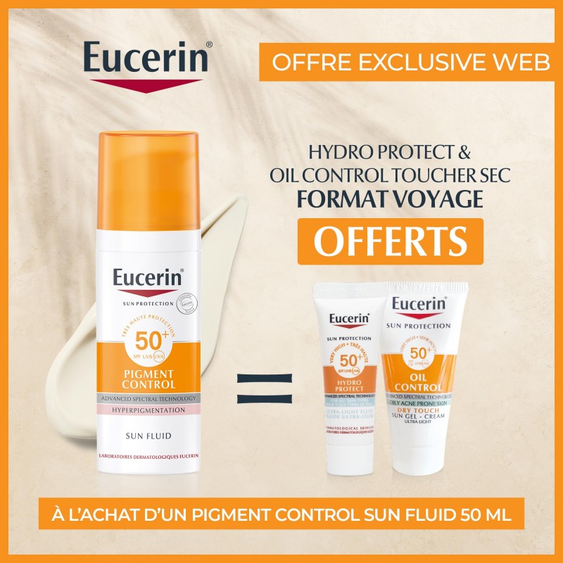 à L'achat de EUCERIN ECRAN ANTI PIGMENT SPF50 (50ml) = GRATUIT