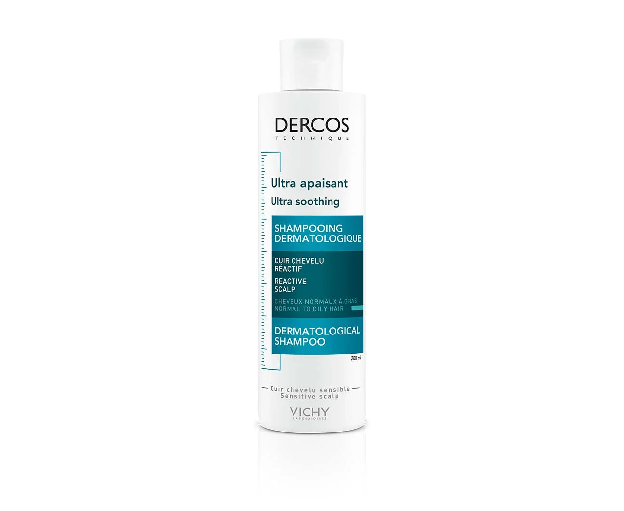 Vichy Dercos Shampoing Dermatologique Ultra Apaisant Cheveux Normaux à Gras 200 ml