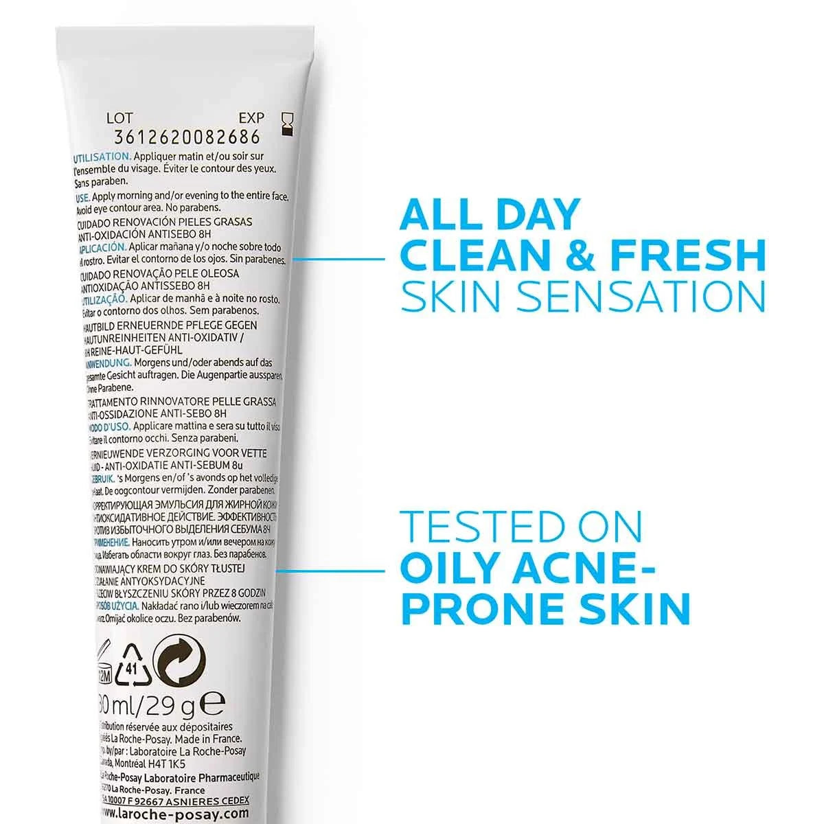 La Roche-Posay Effaclar K+ Soin Anti-Oxydant et Anti-Sébum Peau Grasse 30ml