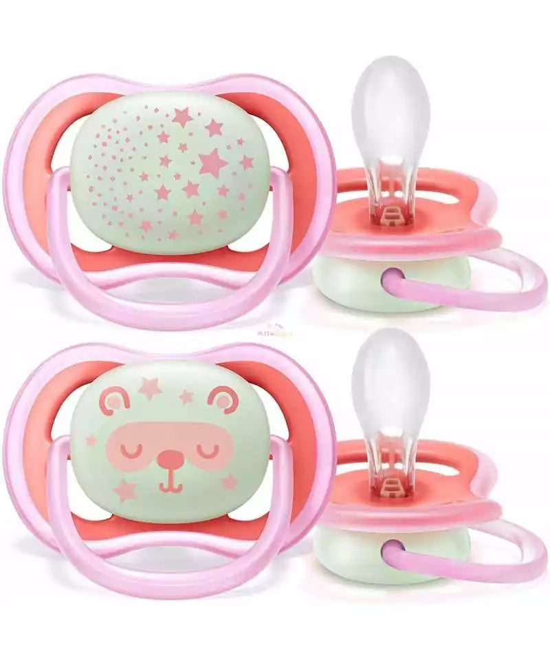 AVENT LOT 2 SUCETTE ULTRA AIR NIGHT 6-18MOIS 376/20 FILLE