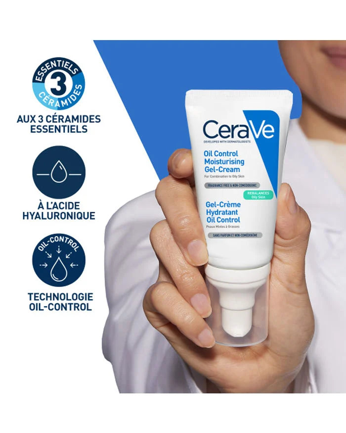 CERAVE GEL CREME HYDRATANT OIL CONTROL PEAUX MIXTES A GRASSES 52 ML