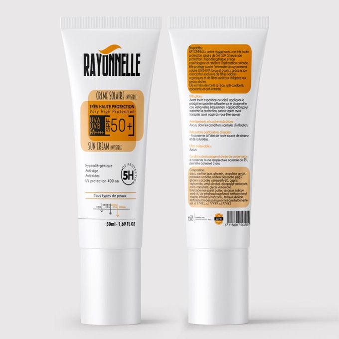 RAYONNELLE – HUILE LAVANTE 200ML + CRÈME SOLAIRE SPF50+ 50 ML + MOUSSE NETTOYANTE 150 ML
