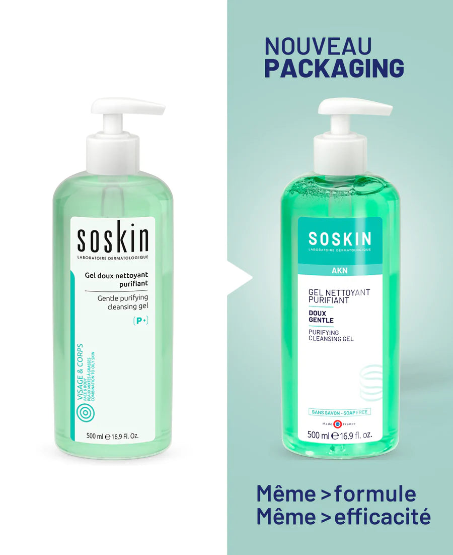 SOSKIN GEL NETTOYANT PURIFIANT 500ML