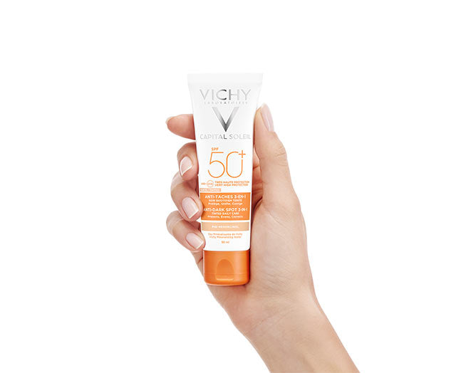 VICHY CAPITAL SOLEIL SOIN ANTI-TACHES TEINTE 3 EN 1 SPF50+  (50ml)