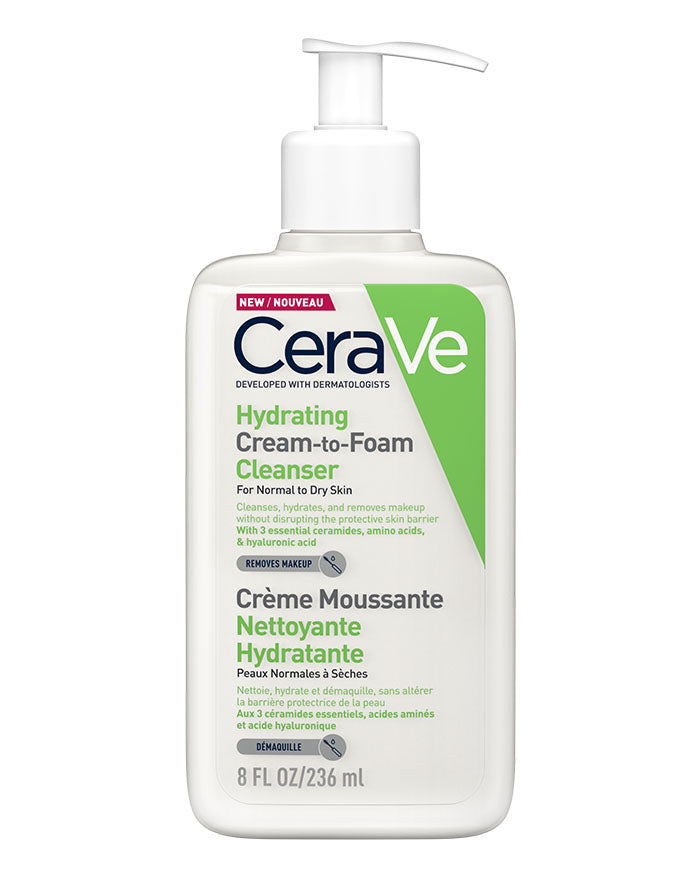 CERAVE CREME MOUSSANTE NETTOYANTE HYDRATANTE PEAUX SECHES 236 ml