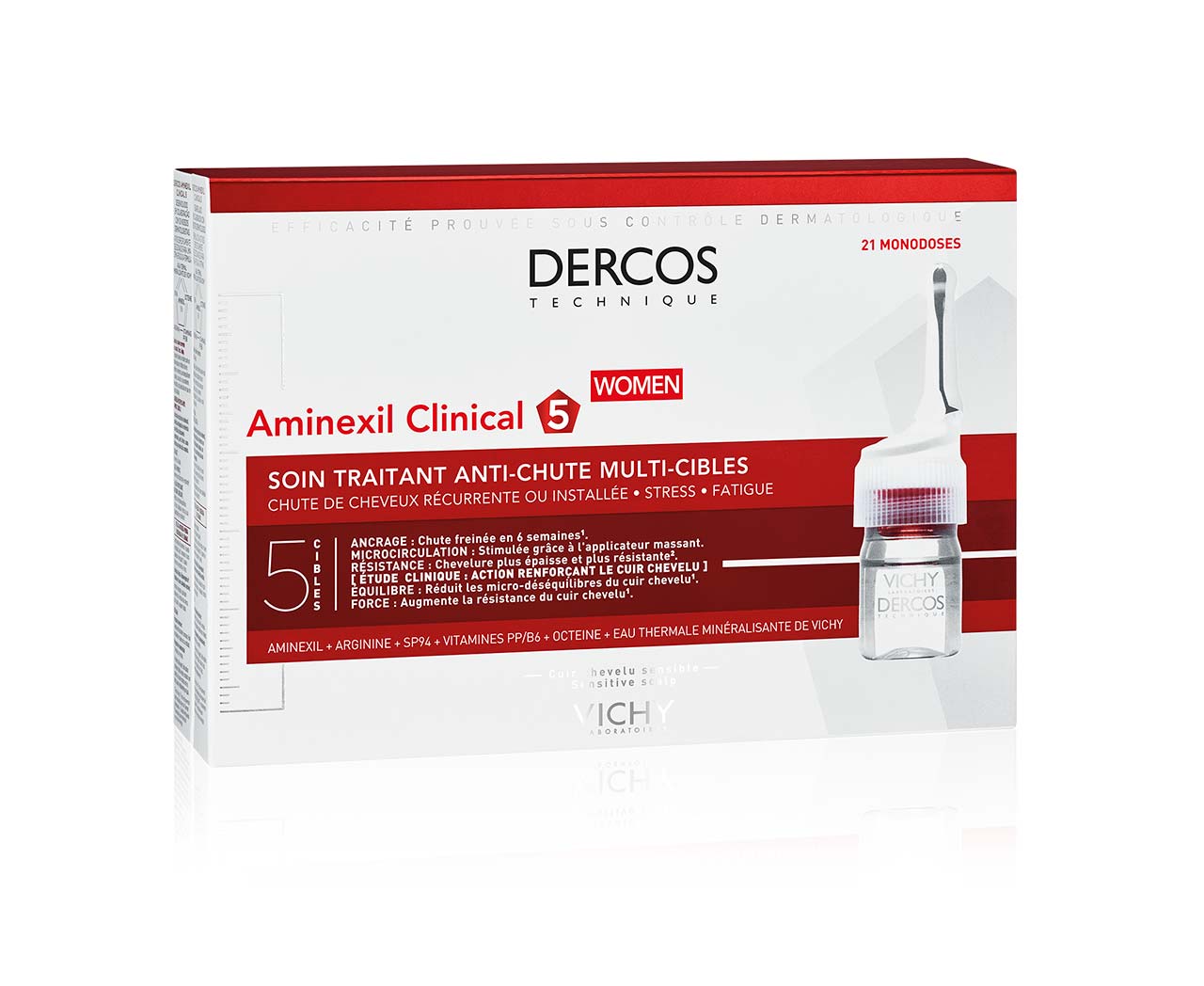 VICHY DERCOS AMINEXIL FEMME CLINICAL 5 (6 ml x 21 Monodoses)
