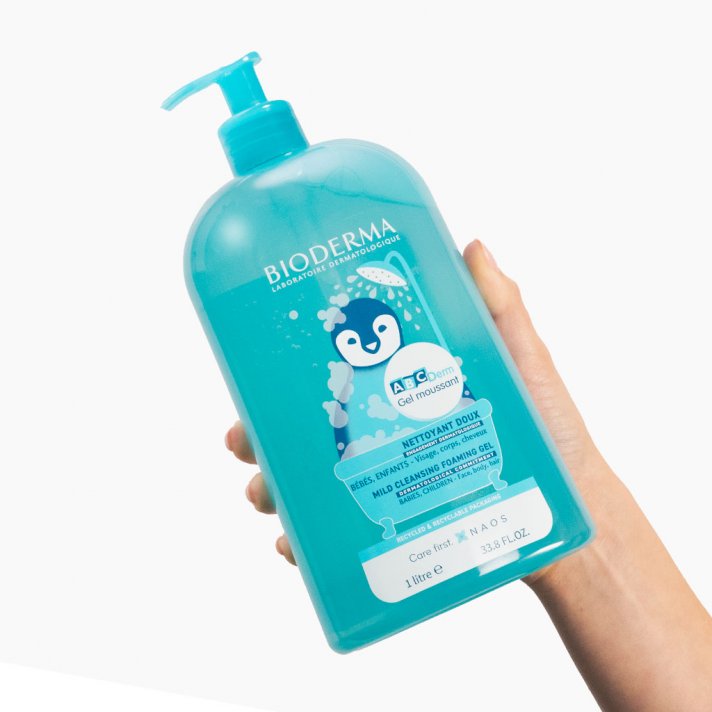 BIODERMA ABCDERM GEL NETTOYANT MOUSSANT DOUX 1L