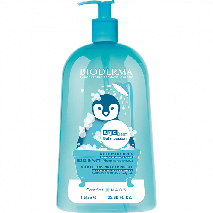 BIODERMA ABCDERM GEL NETTOYANT MOUSSANT DOUX 1L