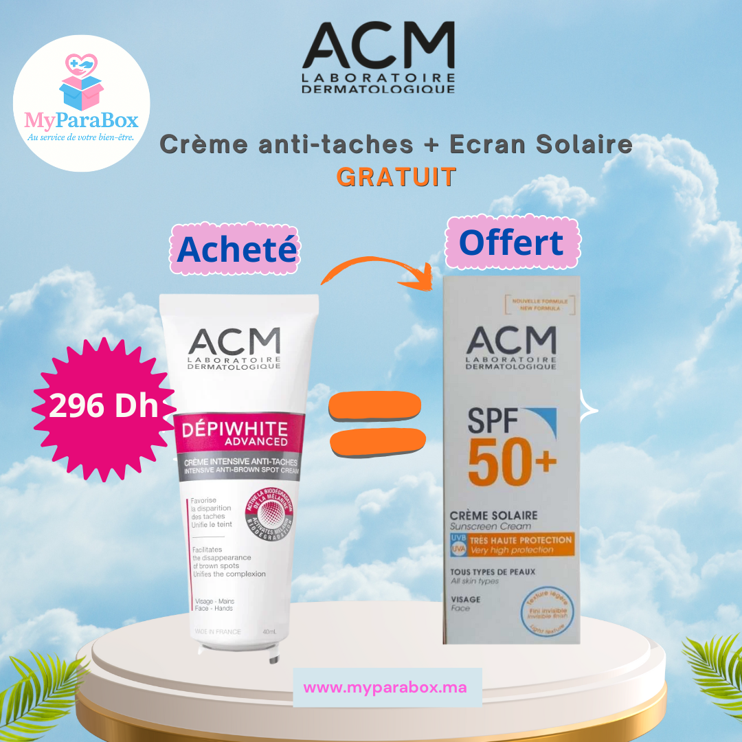 PACK ACM ADVANCED CRÈME INTENSIVE ANTI-TACHES + ACM ECRAN SOLAIRE OFFERT