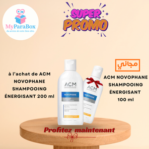ACM NOVOPHANE SHAMPOOING ÉNERGISANT 200 ML + SHAMPOOING 100ML OFFERT