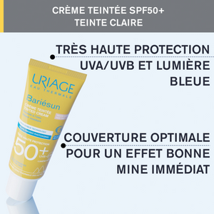 URIAGE BARIÉSUN CRÈME TEINTÉE SPF50+ TEINTE CLAIRE 50ML