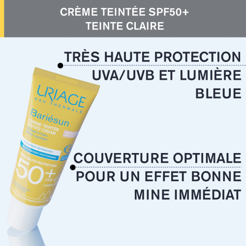 URIAGE BARIÉSUN CRÈME TEINTÉE SPF50+ TEINTE CLAIRE 50ML