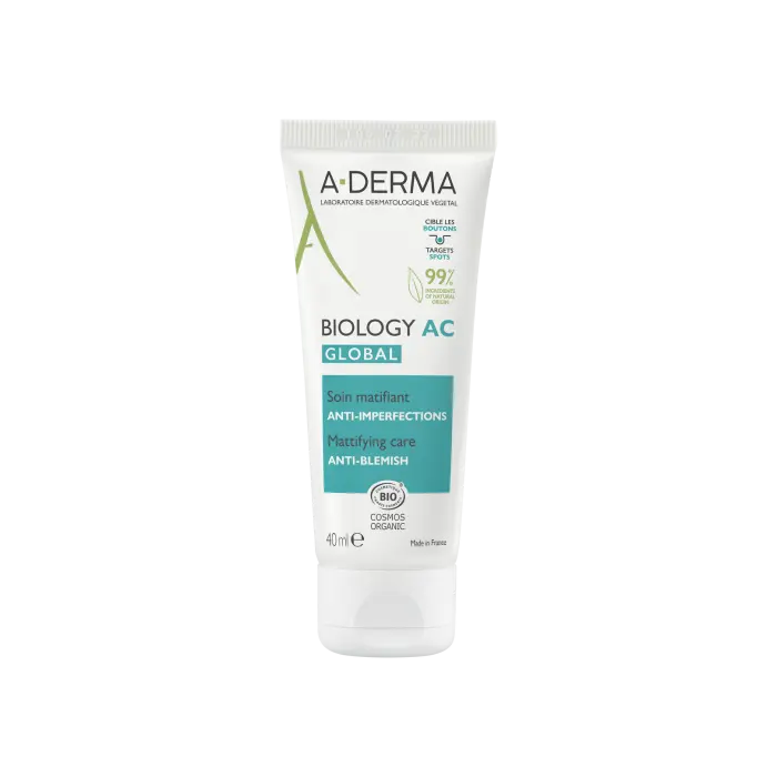 A-DERMA BIOLOGY AC GLOBAL SOIN MATIFIANT ANTI-IMPERFECTIONS 40ML