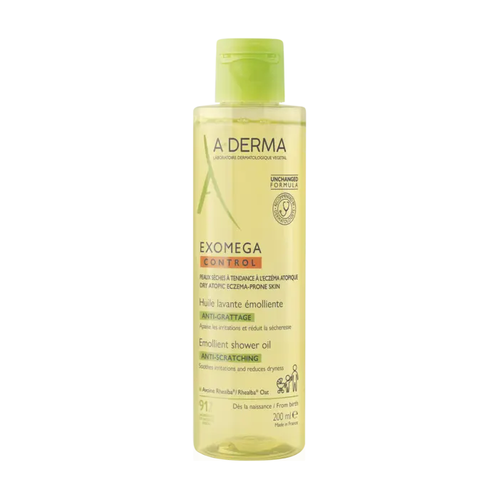 A-DERMA EXOMEGA CONTROL HUILE LAVANTE ÉMOLLIENTE ANTI-GRATTAGE 200ML