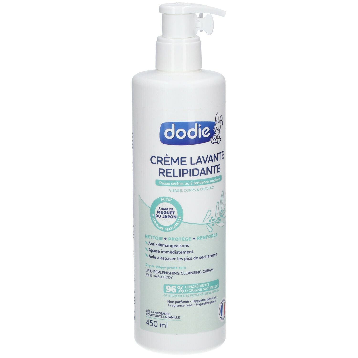 DODIE CRÈME LAVANTE RELIPIDANTE PEAU ATOPIQUE 450ML