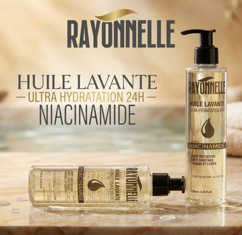 RAYONNELLE – HUILE LAVANTE 200ML & CREME HYDRATANTE 350ML