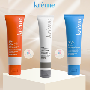 KRÈME PACK CRÈME DÉPIGMENTANTE ANTI-TACHES 40 ML + CRÈME HYDRATANTE 50 ML+ CRÈME SOLAIRE ANTI-TACHE SPF 50+ 50 ML