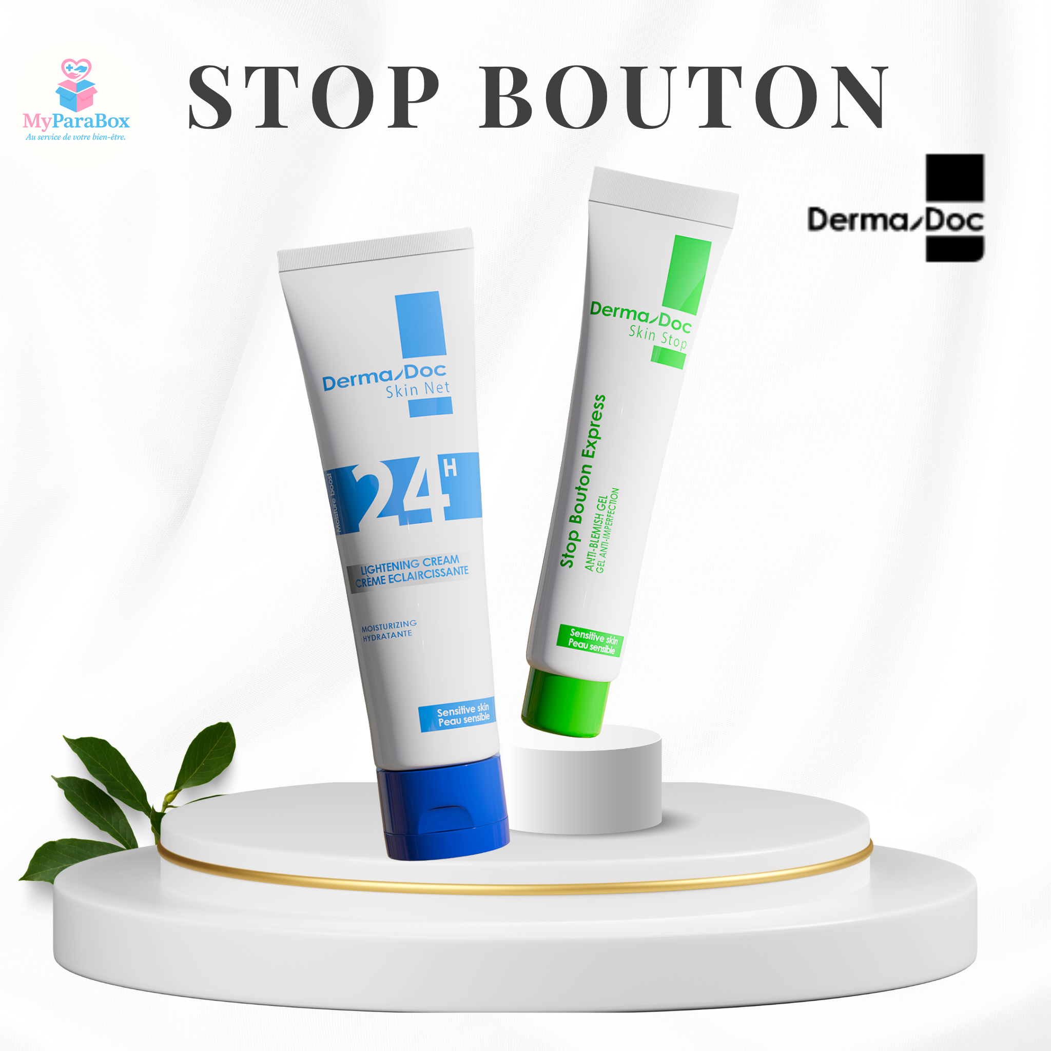 DERMADOC PACK STOP BOUTONS EXPRESS 15ML +CREME ECLAIRCISSANTE 50ML