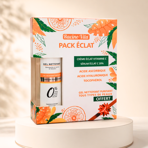 RACINE VITA PACK ECLAT CREME ECLAT VITAMINE C 50 ML + SERUM VITAMINE C + GEL NETTOYANT 250 ML OFFERT
