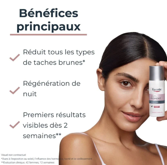 PACK EUCERIN ANTI-PIGMENT SOIN DE NUIT 50 ML + CONTOUR DES YEUX ANTI-PIGMENT 15 ML OFFERT