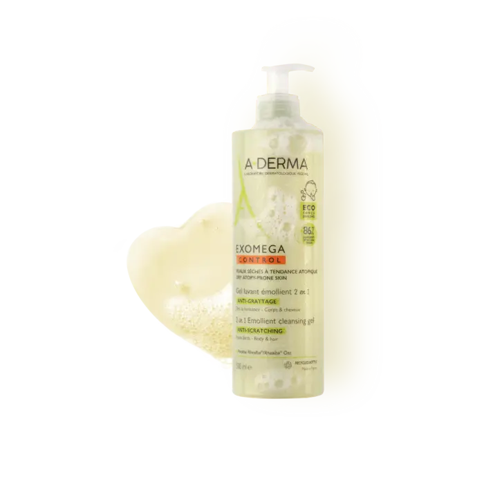 A-DERMA EXOMEGA CONTROL GEL LAVANT ÉMOLLIENT 2 EN 1 ANTI-DÉMANGEAISONS 500ML