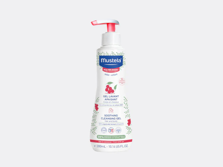 MUSTELA GEL LAVANT APAISANT PEAUX TRÈS SENSIBLES CORPS ET CHEVEUX 300ML