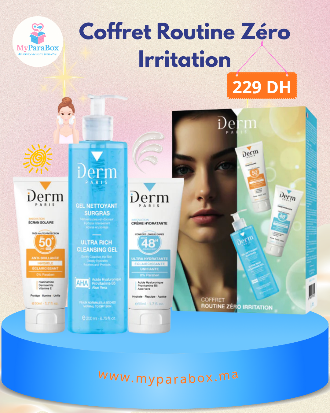 PACK IDERM PARIS ROUTINE ZÉRO IRRITATION