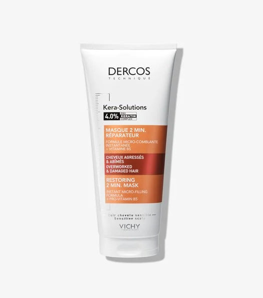 VICHY DERCOS KERA-SOLUTIONS MASQUE RÉPARATEUR 2 MIN CHEVEUX ABÎMÉS 200ML