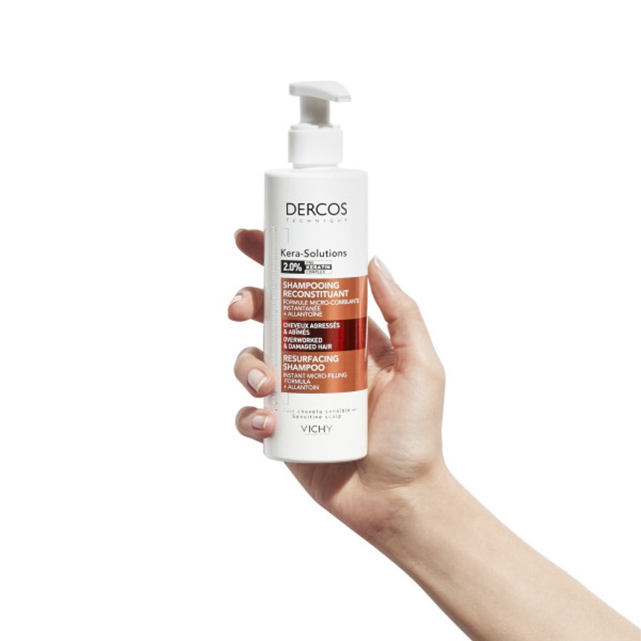 VICHY DERCOS KERA-SOLUTION SHAMPOING RECONSTITUANT CHEVEUX ABÎMÉS 250ML