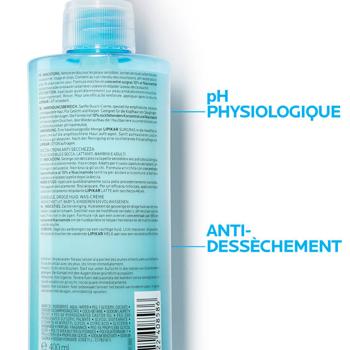 LA ROCHE POSAY LIPIKAR SURGRAS CREME LAVANTE 400 ML