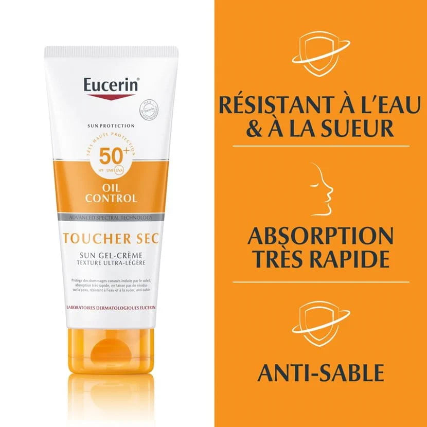 EUCERIN ECRAN GEL CREME TOUCHER SEC SPF 50+ CORPS  200ML