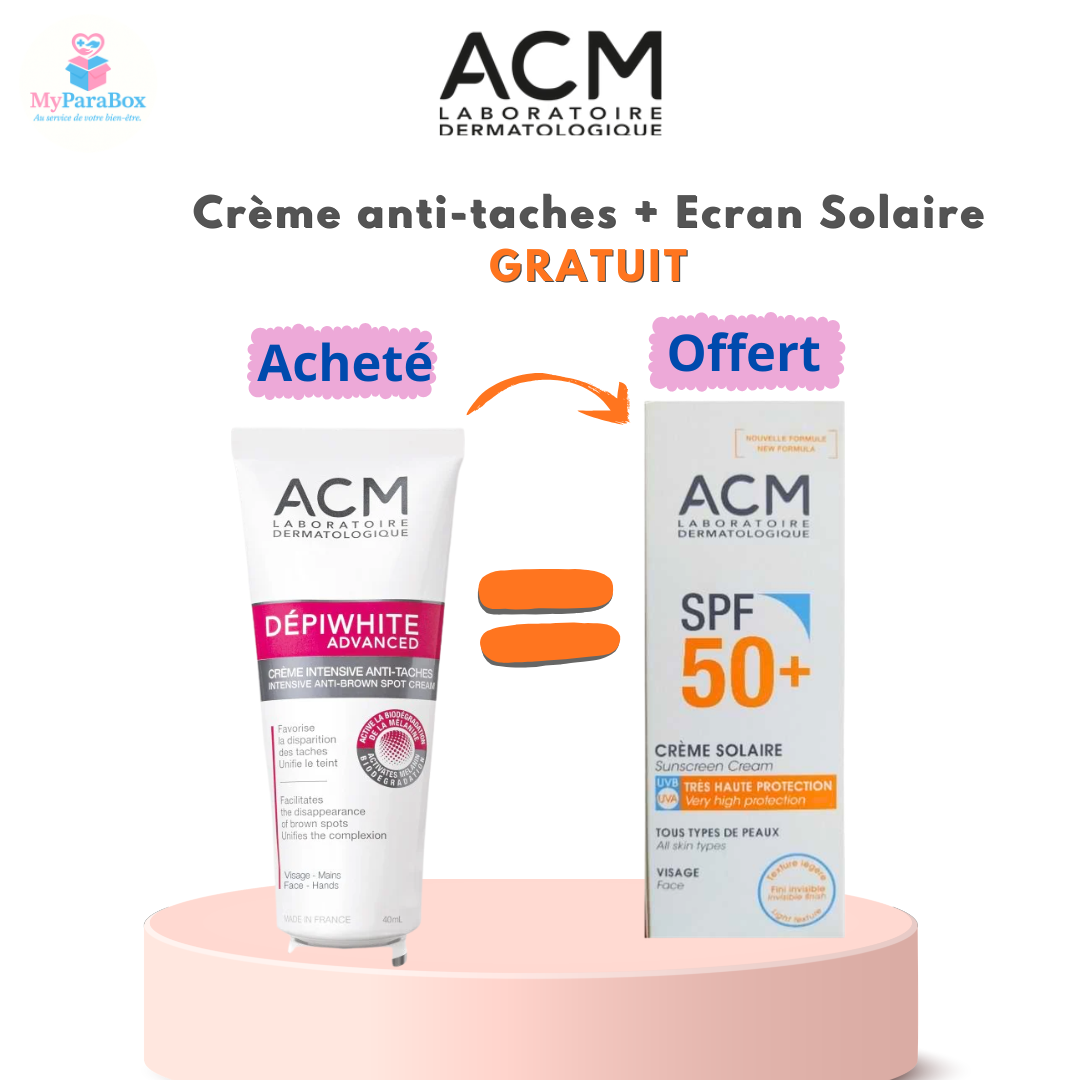 ACM DÉPIWHITE ADVANCED CRÈME ANTI-TACHES 40ML + ÉCRAN SOLAIRE SPF50+ OFFERT