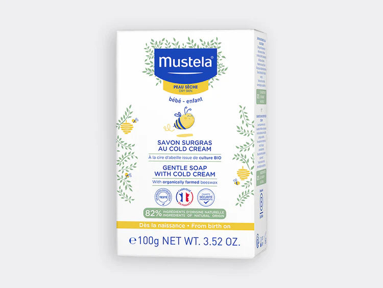 MUSTELA SAVON SURGRAS AU COLD CREAM À LA CIRE D'ABEILLE BIO 100 GR