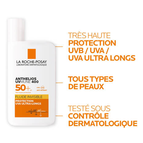LA ROCHE POSAY Anthelios UVMUNE 400 Crème Solaire fluide invisible SPF50+ (50ML)
