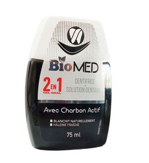 BIOMED DENTIFRICE 2EN1 CHARBON 75ML
