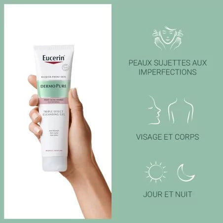 EUCERIN DERMOPURE GEL NETTOYANT TRIPLE ACTION 150ML