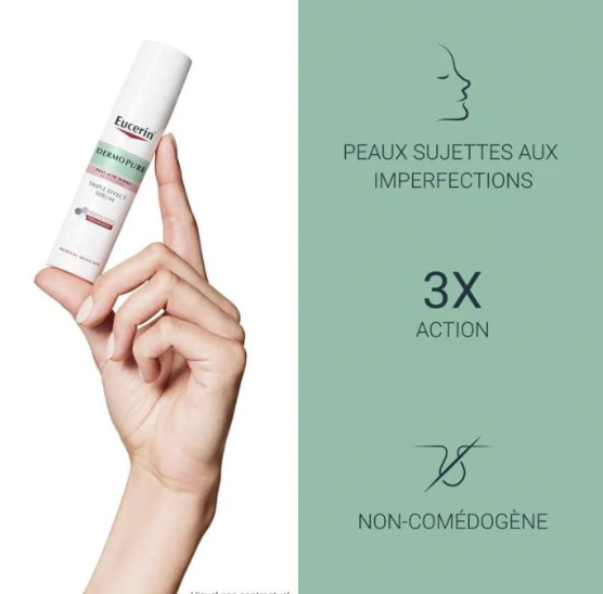 PACK EUCERIN ANTI-ACNÉ (DERMOPURE SÉRUM TRIPLE ACTION 40ML + SENSITIVE PROTECT SUN CRÈME 50ML SPF50+)