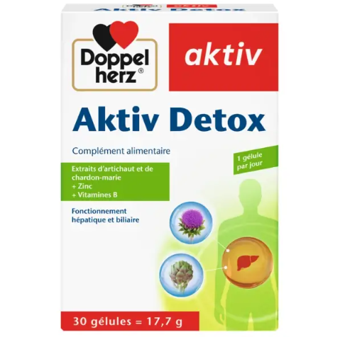 DOPPEL HERZ AKTIV DETOX DÉTOXIFIANT HÉPATIQUE & BILIAIRE 30 GÉLULES