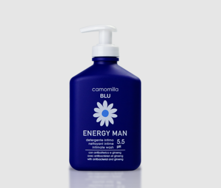 TROUSSE CAMOMILLA ENERGY MAN NETTOYANT INTIME HOMME BIO PH 5.5 300 ML + MINIATURE CAMOMILLA BLU DAILY USE NETTOYANT INTIME PH 5.5 + SERVIETTE TROUSSE