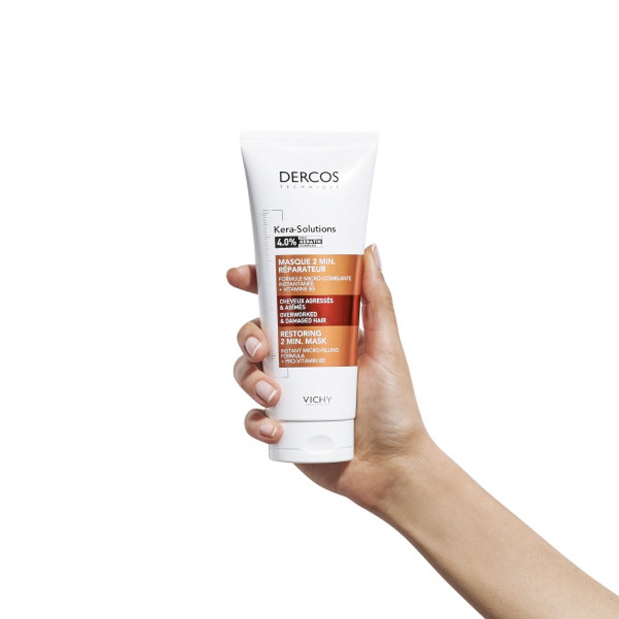 VICHY DERCOS KERA-SOLUTIONS MASQUE RÉPARATEUR 2 MIN CHEVEUX ABÎMÉS 200ML