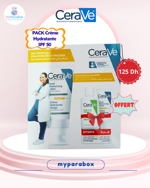 CERAVE CRÈME HYDRATANT VISAGE 50ML + CRÈME LAVANTE ET CREME HYDRATANTE SPF50 MINI FORMATS OFFERTS