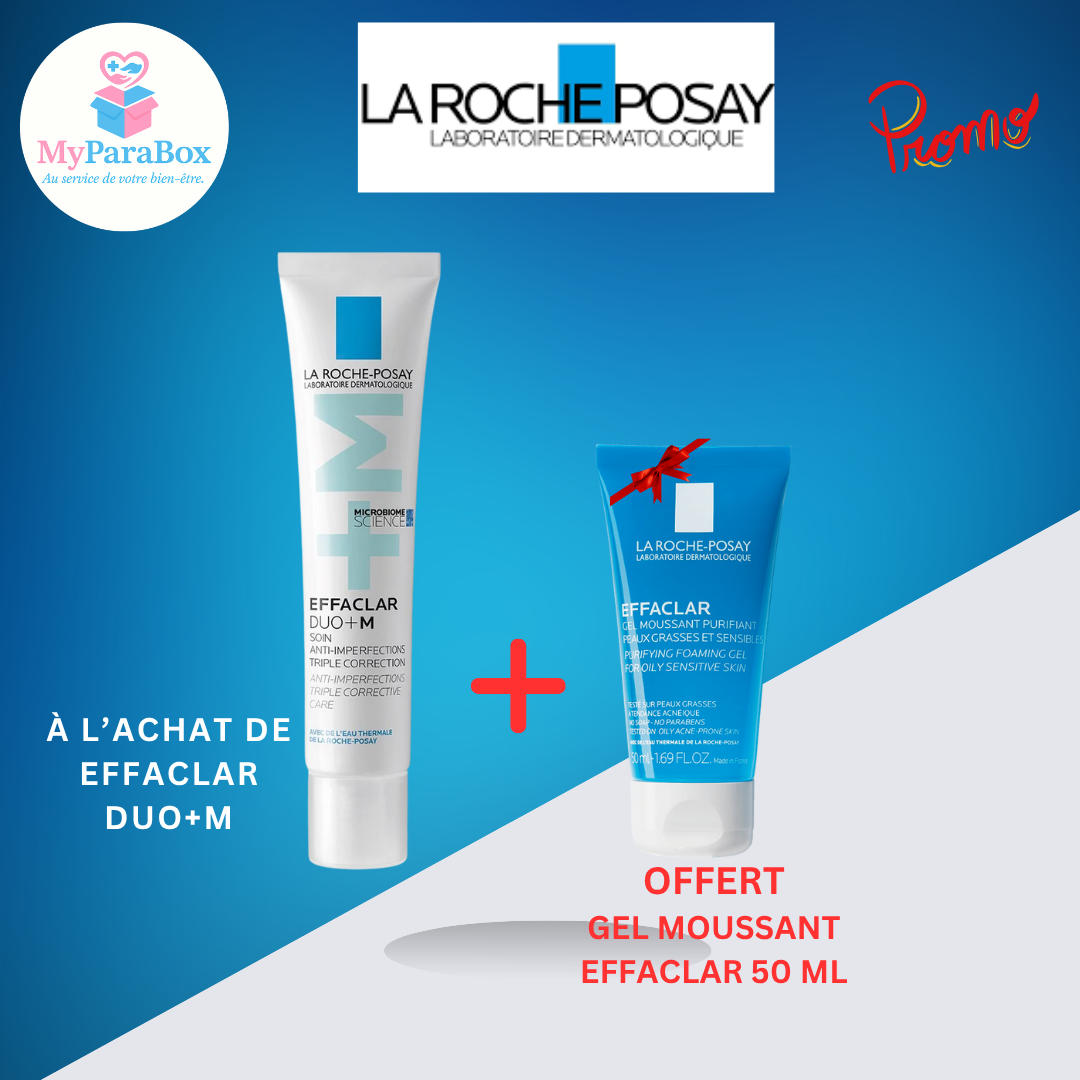PACK LA ROCHE-POSAY EFFACLAR DUO+ M 40ML + EFFACLAR GEL MOUSSANT 50ML OFFERT