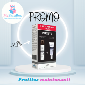 ACM DUOLYS CRÈME SOLAIRE SPF 50+ ANTI-ÂGE 50 ML + ACM DUOLYS SOIN INTENSIF ANTI TACHES 40 ML