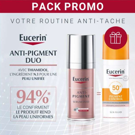 PACK EUCERIN ANTI-TACHES (EUCERIN ANTI-PIGMENT SÉRUM DUO 30ML & SUN PIGMENT CONTROL FLUID SPF 50+ 50ML)