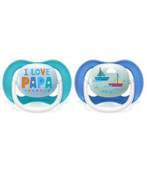 AVENT LOT 2 SUCETTES ULTRA AIR HAPPY 6-18 MOIS Garçon 080/03