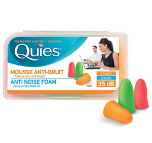 QUIES PROTECTION AUDITIVE EN MOUSSE ANTI-BRUIT 3 PAIRES