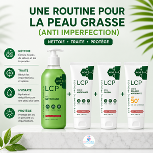 LCP PACK GEL NETTOYANT+ ECRAN SOLAIRE + CREME HYDRATANTE + SOIN GLOBAL