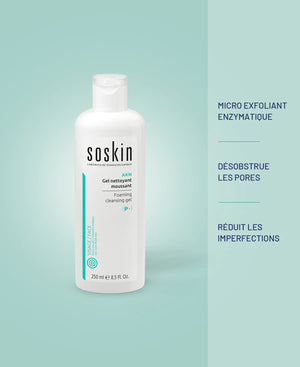 SOSKIN AKN GEL NETTOYANT MOUSSANT 250ML
