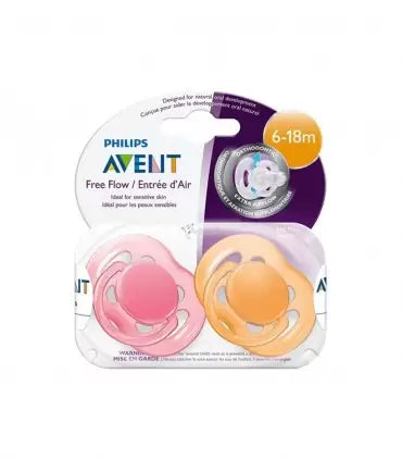 AVENT LOT 2 SUCETTES AÉRÉES SILICONE 6-18M 244/23